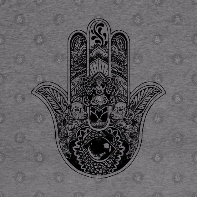 Hamsa Hand Dachsund by huebucket